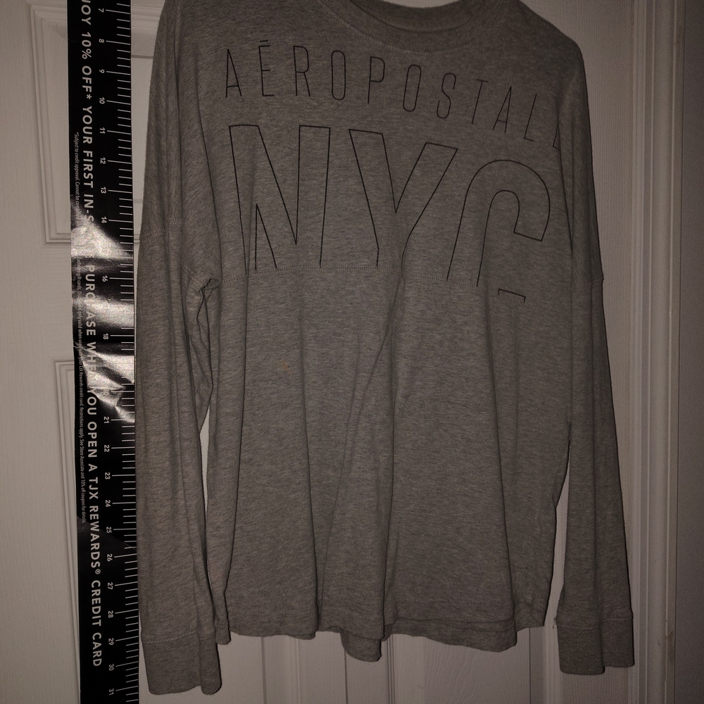Aeropostale Gray Long Sleeve Shirt Medium Cotton Soft Winter